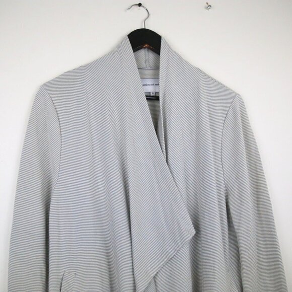 CUPCAKES AND CASHMERE Striped Drapery Open Front Cardigan - Picture 2 of 5